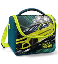 Coral High Erkek Çocuk Okul Beslenme Çantası - Yeşil-Sarı Yarış Arabası