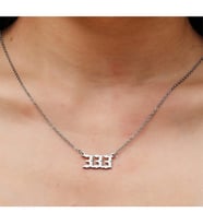 Melek Sayısı 925 Ayar Gümüş Kolye 333