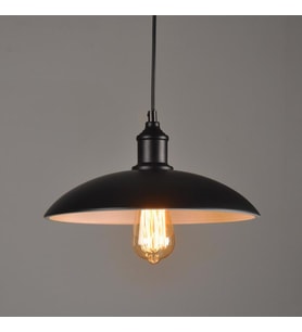 RİOLIGHT RETRO SİYAH İÇİ SİYAH TEKLİ METAL SARKIT AVİZE