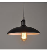 RİOLIGHT RETRO SİYAH İÇİ SİYAH TEKLİ METAL SARKIT AVİZE