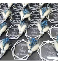 Kişiye Özel Şeffaf Pleksi Magnet Hatıra (Altın)
