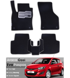 HYUNDAİ i20 (2008-2014) Uyumlu EVA Paspas Tam Set–Araca Özel,Kolay Montaj,Su Geçirmez