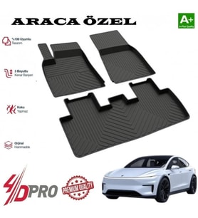 TESLA MODEL Y HAVUZLU KAUÇUK PASPAS SİYAH 2025 2026 2027