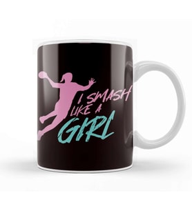 Girl Handball Player Handballer Ball Sports Coach Trainer Kupa Bardak Porselen