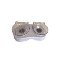 Pet Bowl Yavaş Besleme Kedi ve K.Irk Köpek Mama ve Su Kabı (250x250 Ml) (Beyaz)