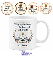 İsme Özel Rektör Yazılı Kupa Bardak Hediye Özel Tasarım Baskılı