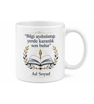 İsme Özel Rektör Yazılı Kupa Bardak Hediye Özel Tasarım Baskılı