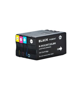 HP 953XL Muadil Siyah+Mavi+Kırmızı-Sarı Kartuşu (Multipack)