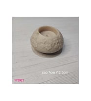 YY0921 Yuvarlak Çiçekli Tealight Mumluk Silikon Kalıp