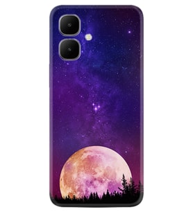 Infinix Smart 10 Kılıf Boutique Baskılı Resimli Mor Ay Pcode -025