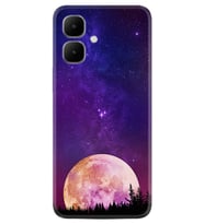 Infinix Smart 10 Kılıf Boutique Baskılı Resimli Mor Ay Pcode -025