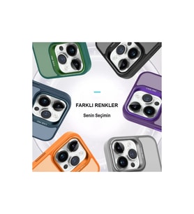 Joko  İphone 14 Pro Kılıf Flet Lens Magsafe Kapak - Siyah