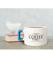 BK Gift Kişiye Özel İsimli Tarihli Mavi Kulplu Çay & Kahve Fincanı-2, Arkadaşa Hediye, Sevgiliye Hediye