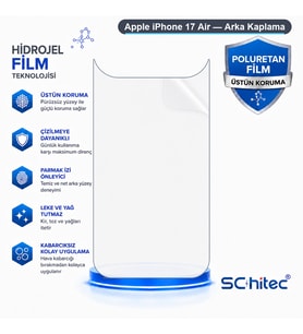 SChitec Apple iPhone 17 Air Uyumlu Arka Yüzey Hidrojel Koruyucu Film