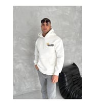 Kışlık Üç İplik Kapşonlu SweatShirt - Beyaz