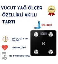 HZL Tartı Dijital Baskül Yağ Su Kas Vücut Kitle Endeksi Kilo Ölçer Tartı Profesyonel - Diyetisyen Onayli