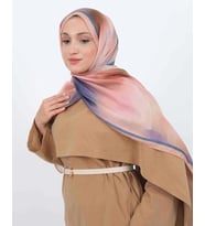 Luissa Soft Şal Bahar Desen Somon
