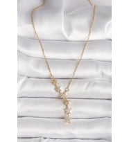 316L Çelik Gold Renk Zincir Zirkon Taşlı Yıldız Model Kadın Kolye 5886 - HPSBYI7209-1247