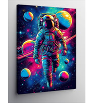 Kanvas Tablo Gezegende Astronot