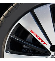 Jant Sticker Sport yazısı 12 Cm 8 Adet Kırmızı Renk