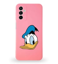 Samsung Galaxy M13 Uyumlu Lansman Kılıf Altı Kapalı İçi Kadife  Donald Duck-B Tasarımlı  Kapak (Şeffaf)