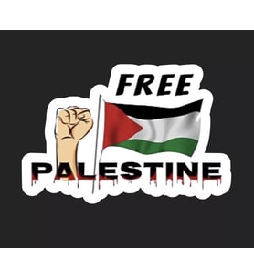 Filistin Gazze Bayrak Sticker Araba Etiket 19 CM