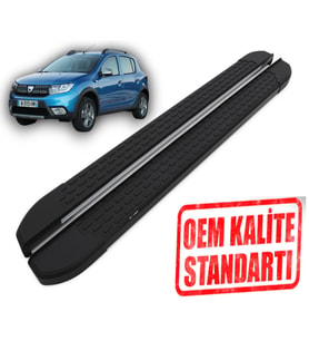 SANDERO 2 STEPWAY 2013 2014 2015 2016 2017 2018 2019 2020 ARACA ÖZEL NEVADA SİYAH YAN BASAMAK 