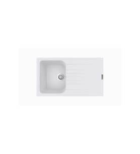 POLEX Cristalüx Granit Eviye P-02+Spiralli Beyaz