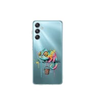 Samsung Galaxy M35 ile Uyumlu Splash Bukalemun Tasarımlı Şeffaf Silikon Kılıf