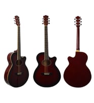 Extreme Xa35wrs Akustik Gitar - Şarap Kırmızısı (eğitim - Dreadnought Seri)  Wine Red Parlak Bitiş, Ihlamur Gövde, Yumuşak Çalım Hissi Ve Dengeli Ses Projeksiyonu  Uyum: 4/4 Boy (tam Boy) Standart