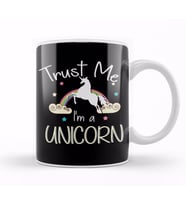 Cute Trust Me I'm A Unicorn Pun Obsessed Kid Kupa Bardak Porselen
