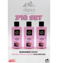 Ilgaz Japon Kiraz Çiçeği Kolonyası 3'lü Set 80 Derece 400 ml Elegance Series