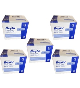 Beybi Steril Kahve Rengi Iğne Ucu 26gx1/2" 100 Adet 5 Kutu