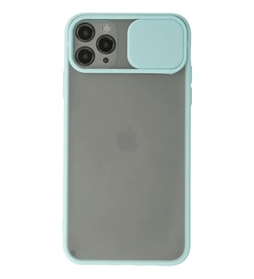 Newface Apple iPhone 11 Pro Kılıf Palm Buzlu Kamera Sürgülü Silikon - Turkuaz