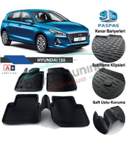 Hyundai İ30 Havuzlu 3D Paspas Niken Siyah 2017 Sonrası