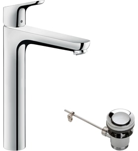 Hansgrohe Musluk Focus (Musluk Yüksekliği 230 Mm Ve Çekme Çubuklu Gider Garnitürü) Krom