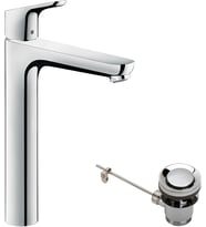 Hansgrohe Musluk Focus (Musluk Yüksekliği 230 Mm Ve Çekme Çubuklu Gider Garnitürü) Krom