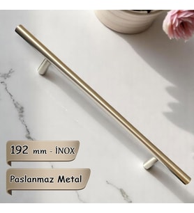 Boy Kulp İnox 192 mm Kulp Mobilya Mutfak Dolabı Çekmece Dolap Kapak Kulpu Kulbu Metal Kulpları (Krom)