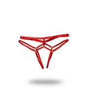 Mulvxbrf Brf02 Kırmızı Tanga - Külot Halka Detaylı Çok Şeritli - Brf145 (Mulvix)