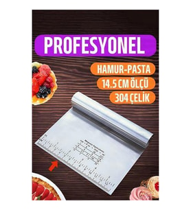 ModaCar Hamur Kesici Spatula Profesyonel 304 Paslanmaz Çelik