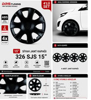 Seat Uyumlu 15 Inc Kırılmaz Parlak Siyah Jant Kapağı 1 Takım 4 Adet No:326