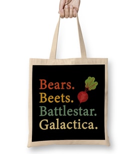 Bears Beets Battlestar Galactica The Office jim Halpert Bez Çanta Uzun Saplı