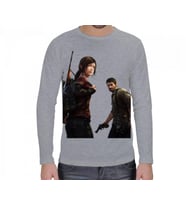 The Last Of Us Tişört T-Shirt Elbise Erkek Uzun Kol (Gri)