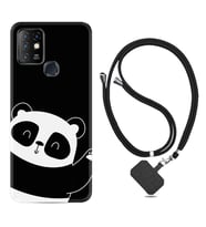 INFINIX Hot 8 9 10 11S Hot 10 Play 10T Kılıf Boyun Askılı Silikon Bay Bay Panda 1784
