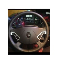 Dikişli Direksiyon Kılıfı Siyah Deri/siyah Dikişli Renault Tır Kamyon Hızlı Kargo