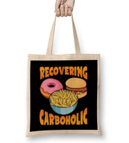 Funny Recovering Carboholic Carb Low Carb Dieting Bez Çanta Uzun Saplı