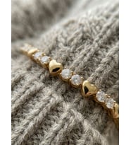 Xuping Taş ve Kalp Desenli 14K Gold Bileklik