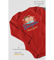 Dayım Olsun Yeter Uzun Kollu Çıtçıtlı Bebek Body
