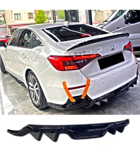 Honda Civic FE Difüzör Difizör Plastik Parlak Siyah 2022 2023 2024 2025 Arka-bodykit-ek-karlık