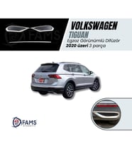 VW Tiguan Krom Egzoz Görünümü Difüzör 3 prç. 2020 ve üzeri Paslanmaz Çelik